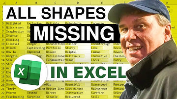 Excel Shape Mystery: All Shapes Missing in Excel - Episode 2219