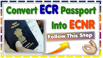 Convert ECR Passport Into ECNR //👉 New Update 👈 // ✈✈