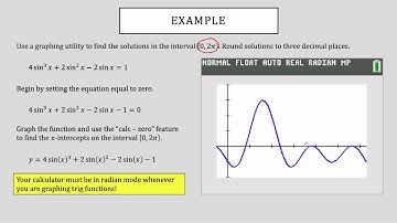 Precalculus - Chapter 5.3.5 Solving Trig Equations Using a Calculator
