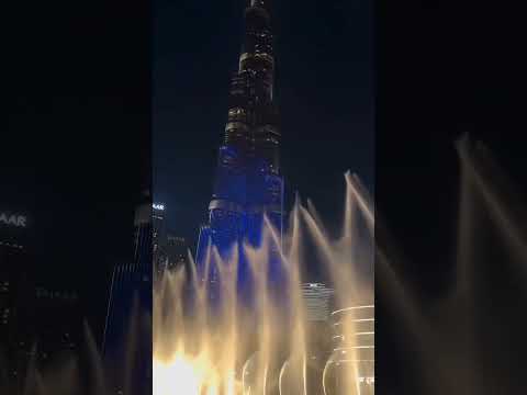 Dubai Water Fountain Night veiw # World Largest choreographed water fountain #UAE