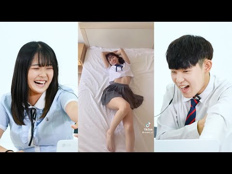 한국 10대 남녀가 Tiktok Bed Transition 영상을 본다면 Tiktok 침대 Cosplay 우리들의 이야기 ENG CC 