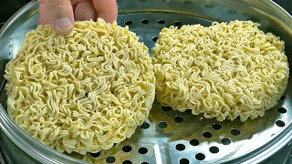 泡麵的神仙吃法，上鍋一蒸，保證吃一次忘不了，味道驚艷到我了 The magical way to eat instant noodles, steaming them is so delicious
