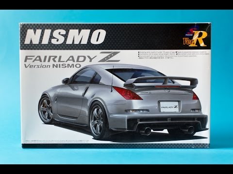 Aoshima 1/24 Nissan Nismo Fairlady Z 350Z Model Kit Unboxing