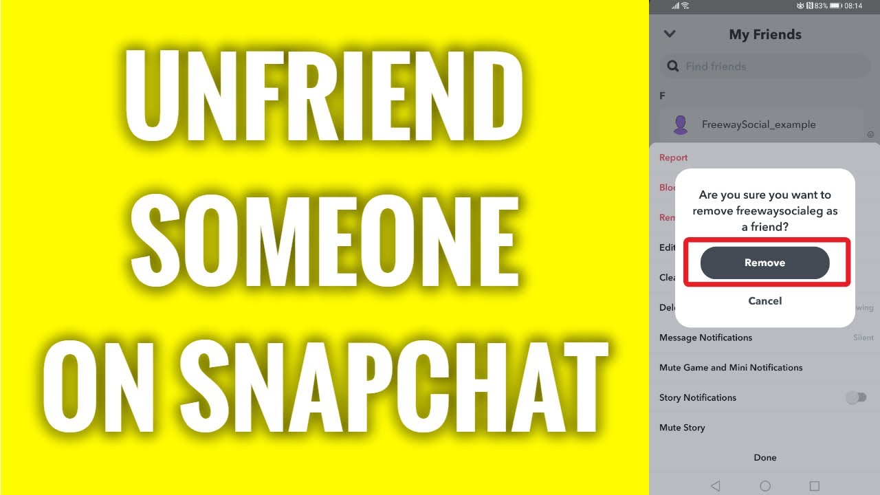 How To Unfriend Someone On Snapchat Youtube