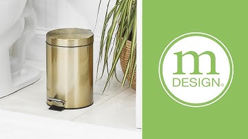 Small Round Step Trash Can Garbage Bin, Removable Liner, 3L