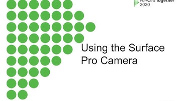 Using the Surface Pro as a Camera
