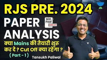 RJS Exam 2024 Paper Analysis | Tansukh Paliwal
