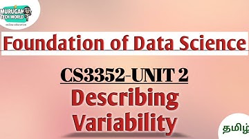 Describing variability in Foundation of data science tamil||CS3352||FDS||Anna university reg-2021.