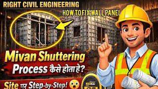 Mivan formwork | Mivan shuttering | Mivan shuttering work process | How to fix wall panel 