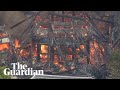 Buddhist hall housing 'eternal flame' in Japan destroyed by fire