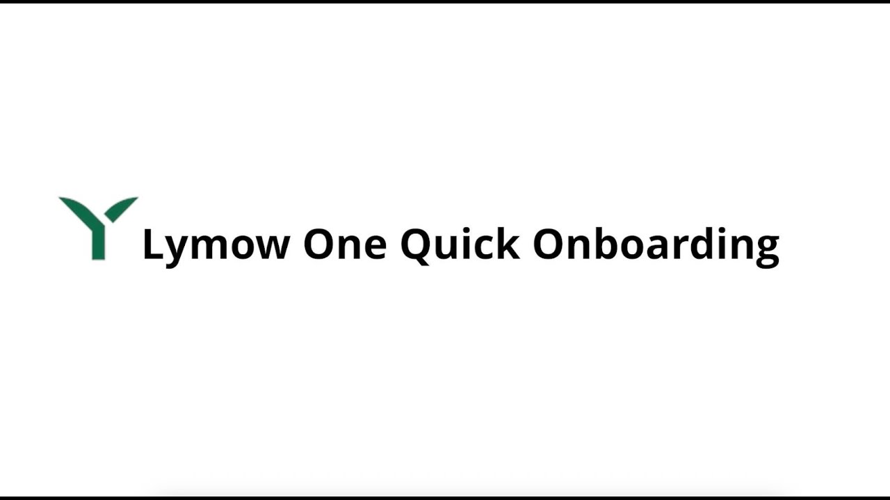 Lymow One Quick Onboarding