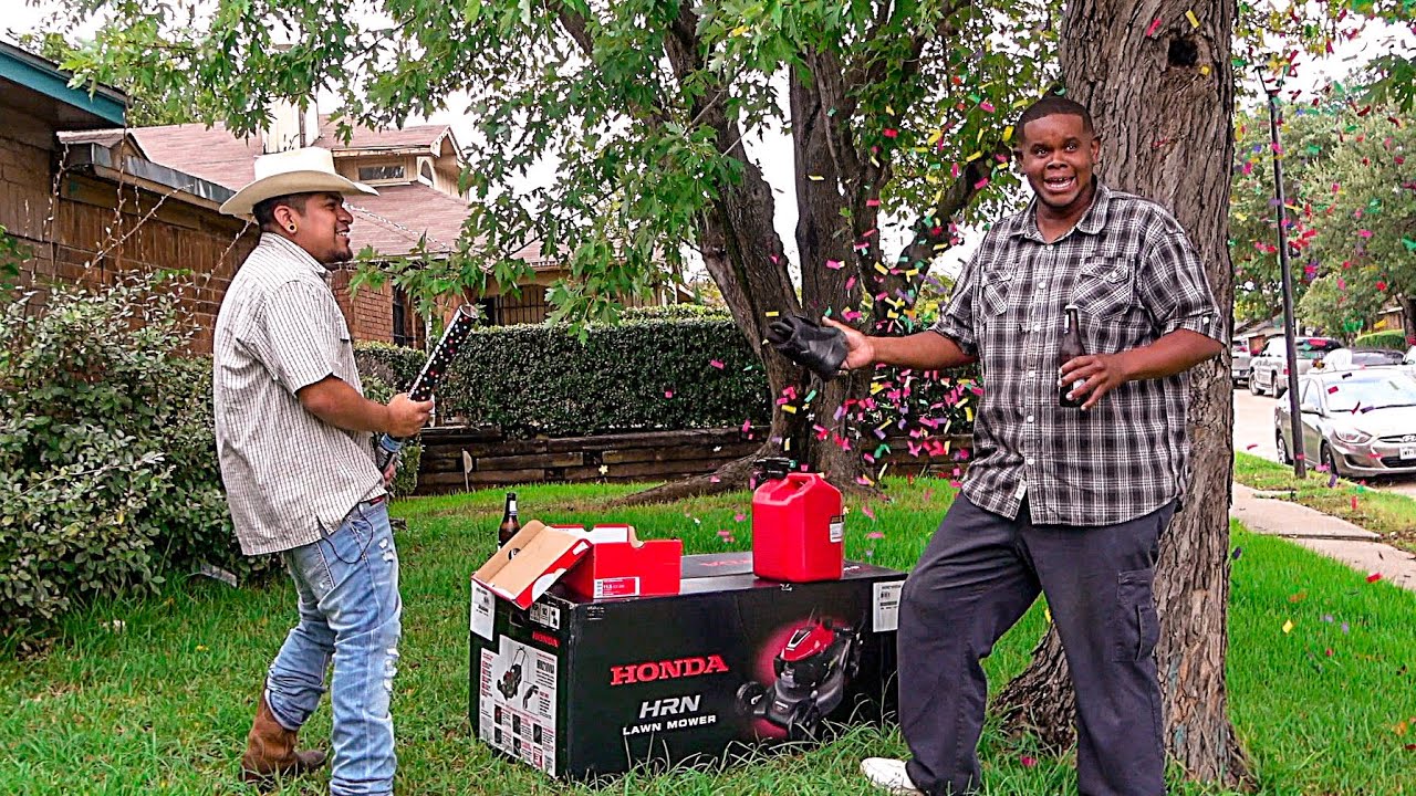 Mexican Jose Surprises Big Joe with a New Lawn Mower! YouTube
