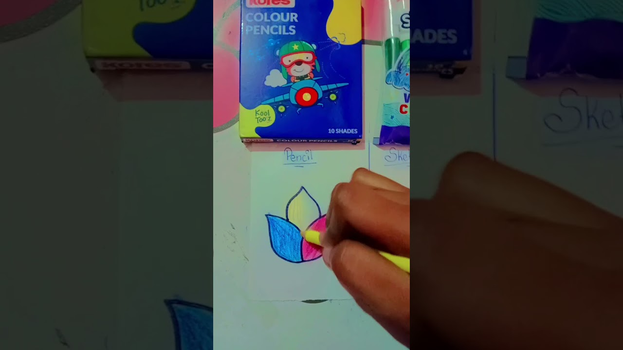 which color is best 🥰 pencil colour 🆚 sketch colour 