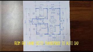 Floor Plan Drawing from Hand sketch to CAD