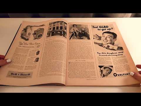 Vintage ASMR Page Turning with Bonus Video (Page Squeezing) - No Talking
