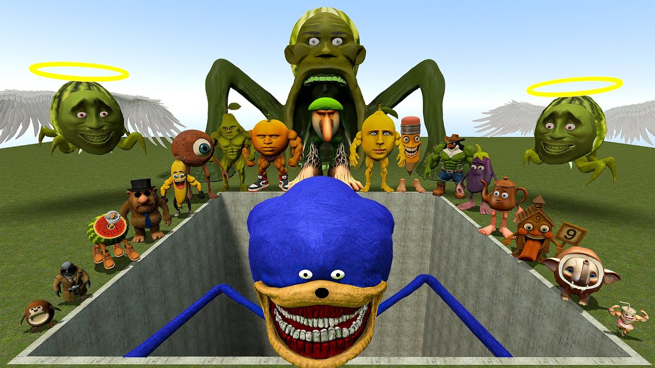 All New Italian AI Brainrot Memes vs Giant Pit with SONIC TAPES! – Gmod