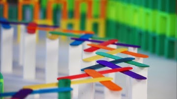 Colorful Domino Topple