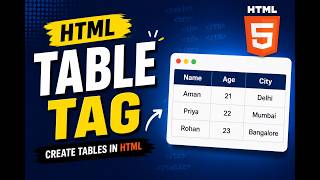 HTML Table Tag Caption tag head tag body tag foot tag Explained Easy Way | A. Rehman Classes