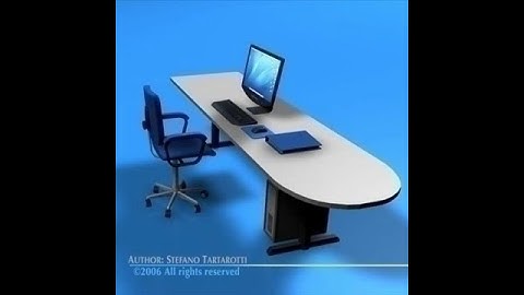 3D Model Office Desk Review