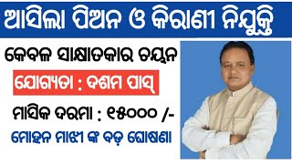 MHSS peon and DEO college staff recruitment 2026 !! For various post !! Odisha latest job update 26