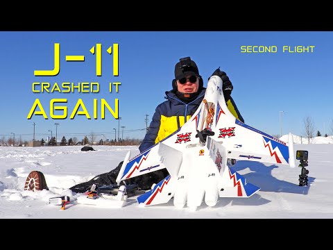 J11 RC Plane - I crashed it AGAIN!  Second Flight