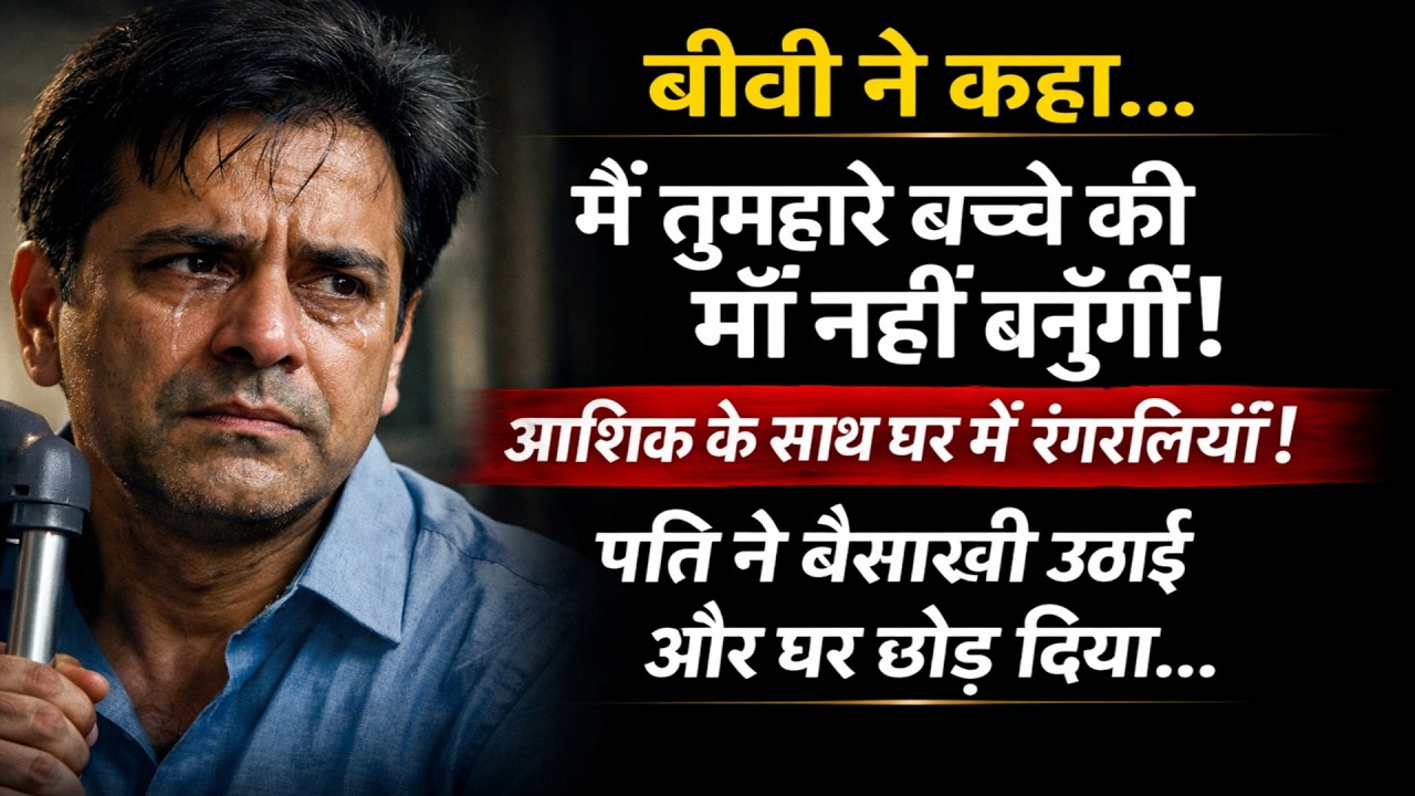 मैं तुम्हारे बच्चे की माँ नहीं बनूँगी - पत्नी ने आशिक को घर लाकर कहा। पति ने बैसाखी उठाई और हमेशा क