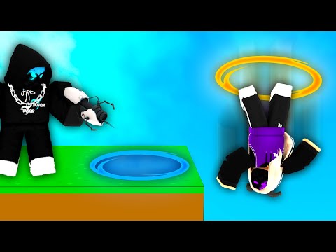 I used the PORTAL GUN to troll everyone in Roblox Bedwars..