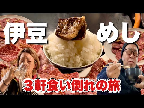焼肉ホルモンでキメる伊豆旅行【3軒食い倒れ】精肉店直営『ほのり』孤独のグルメ『わさび丼かどや』猪鍋といちご三昧『七滝茶屋』ざるそば/河津七滝/細野高原/飯テロ/東伊豆伊東