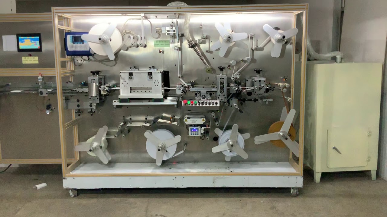 Servo motor Wound Dressing Manufacturing & Packing Machine DC313LF YouTube