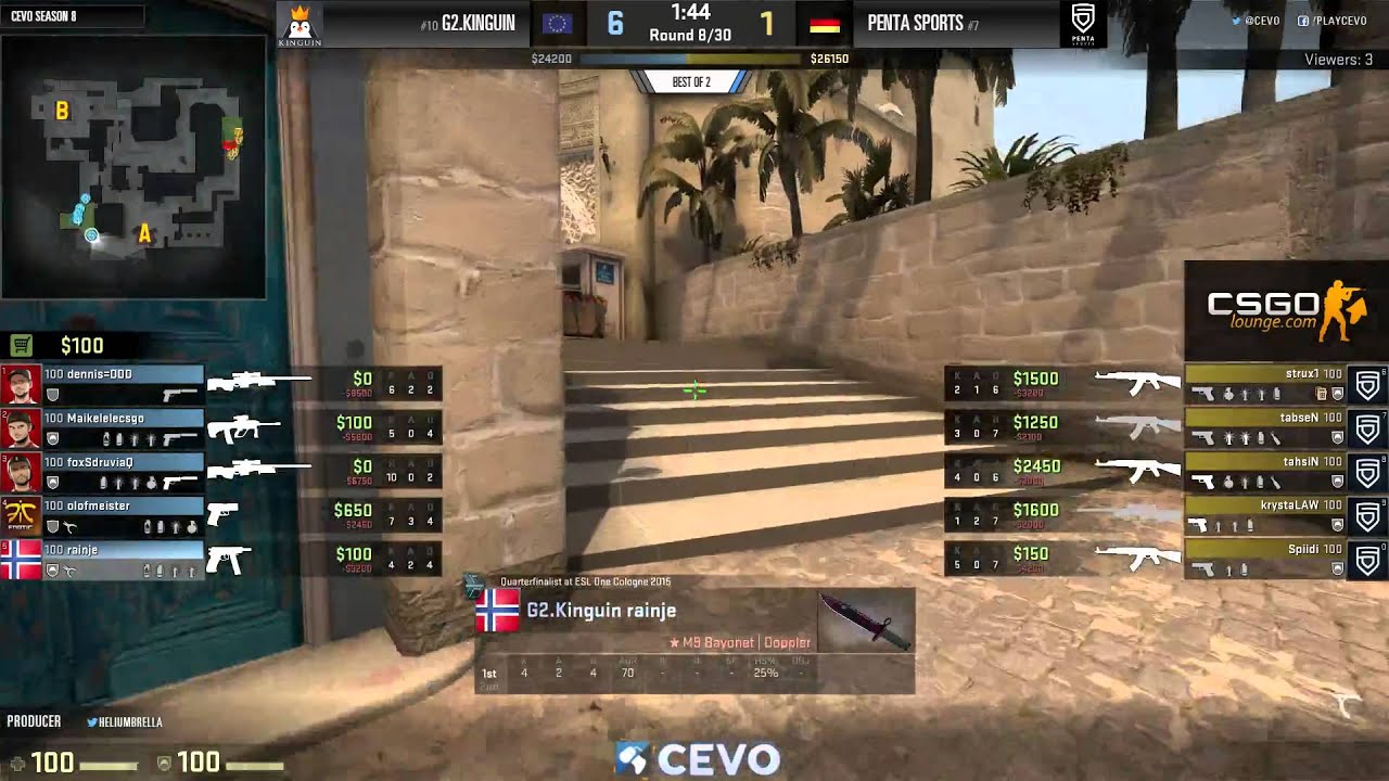 G2.Kinguin vs Penta Game 2 (CEVO-P CS:GO Season 8) - Helium & Launders ...