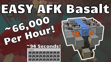 EASY AFK Basalt - 66,000 Per Hour! (Minecraft Java 1.16)