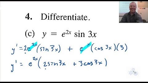 Calculus 30 8.2 #4c Derivatives of exponential functions example