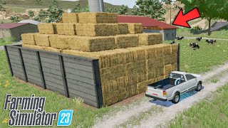 Manure Bunker Fill With Straw Square Bales In Fs23 ? Farming Simulator 23 Timelapse
