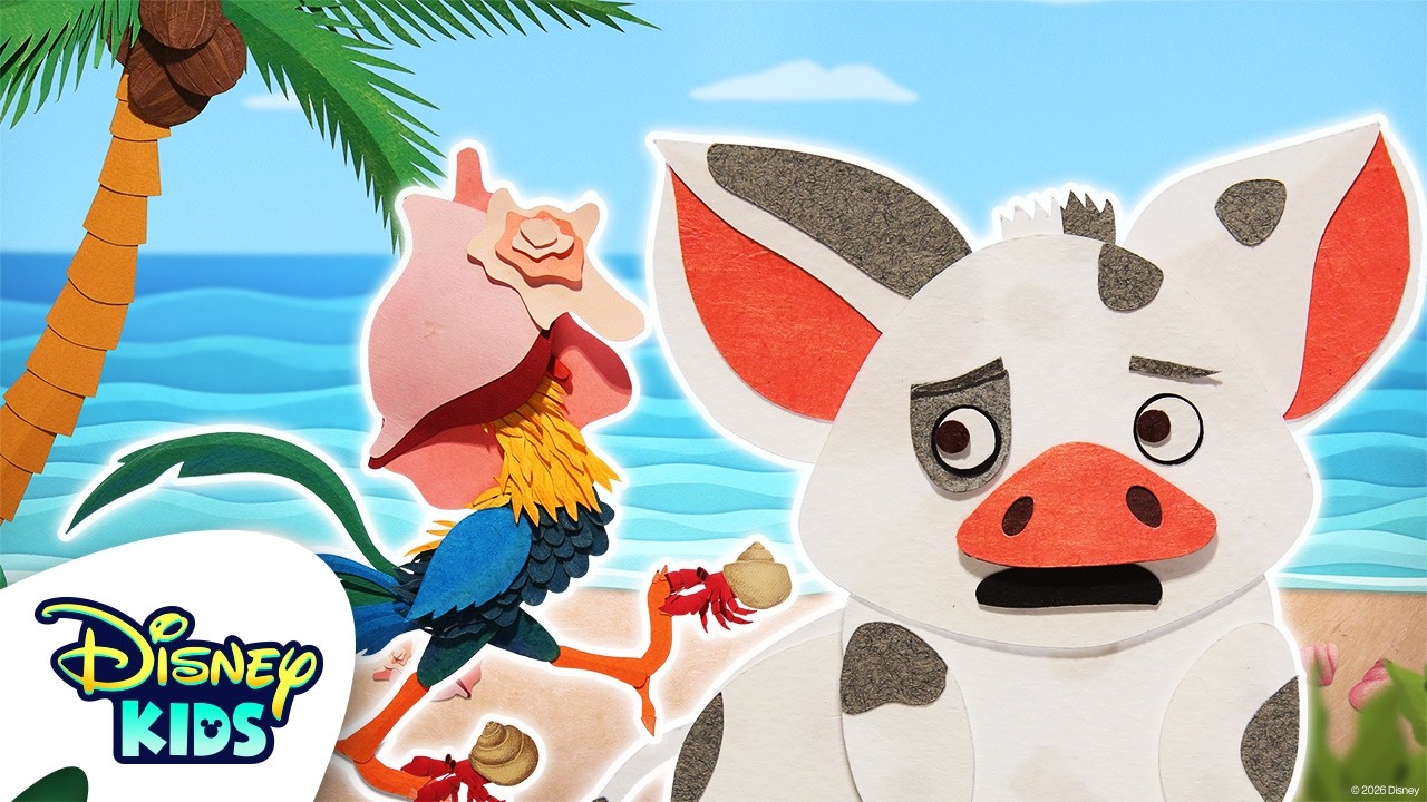 Смелата Ваяна: кратка анимация Без Говор от Дисни / Pua and Heihei's Not So Relaxing Day 🐷🐔🏝️