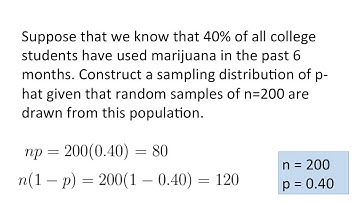 STAT 200 Lesson 5-- Sampling Distribution of p-Hat, Marijuana Example