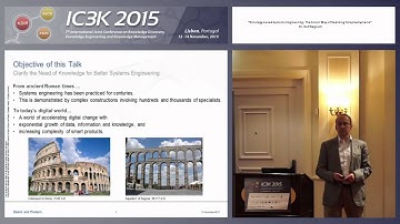 “Ontology-based Systems Engineering -(...)” Dr. Ralf Bogusch (IC3K 2015)
