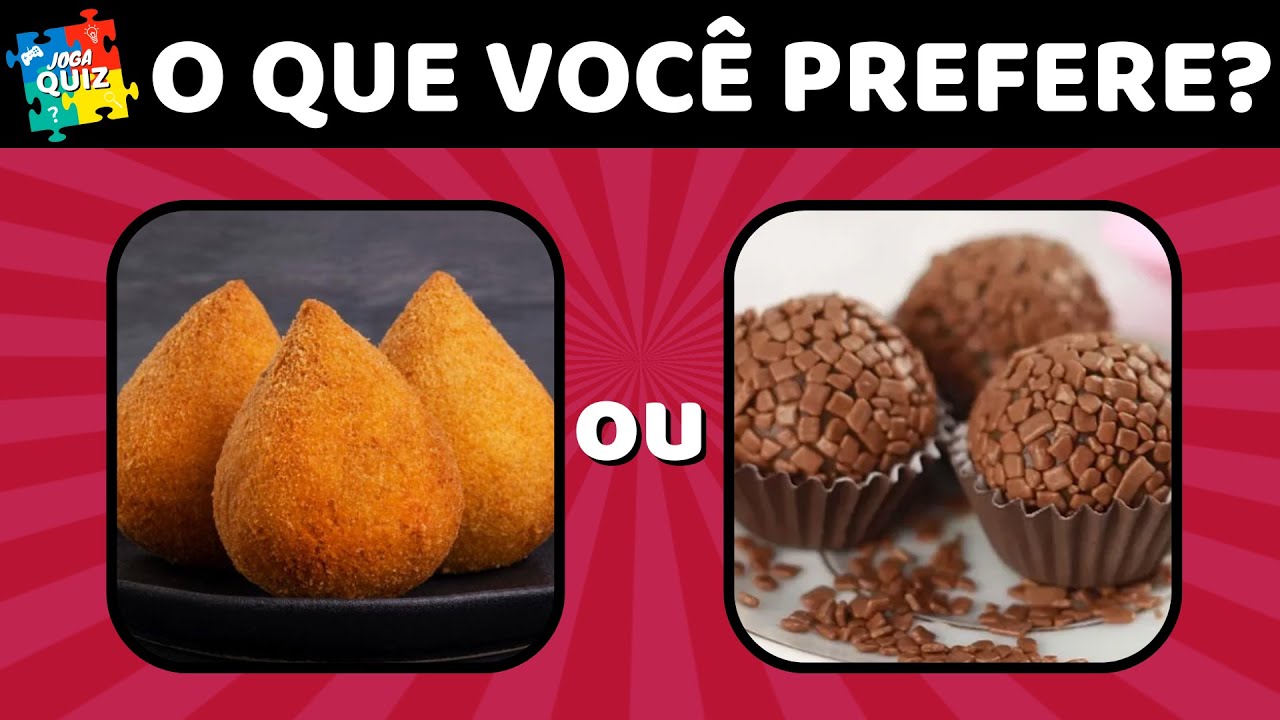 🔄😋 O QUE VOCÊ PREFERE? Comidas Salgadas ou Doces? 🍕 jogo das escolhas