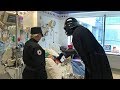 Darth Vader visits a very special hospital patient