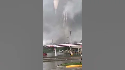 Tornado Rips Bell Tower off Courthouse || ViralHog
