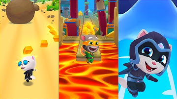 Talking Tom Gold Run Vs Talking Tom Hero Dash And Subway Princess Runner - Android Gameplay