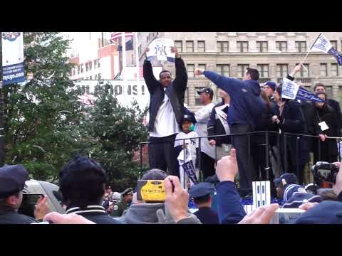 Yankees Parade CC sabathia & Mark Teixeira