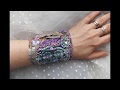 Bohemian beaded fabric cuffs - Accessories Lilit