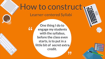 How to Construct a Learner-Centered Syllabus
