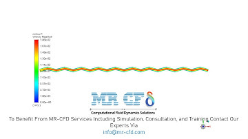 Zigzag Channel with Flow Pulsation, Paper CFD Validation, ANSYS Fluent