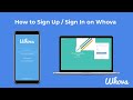 How to sign up  sign in to whova