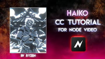 Haiko Manga CC Tutorial (+ preset) //Node Video// Manga cc