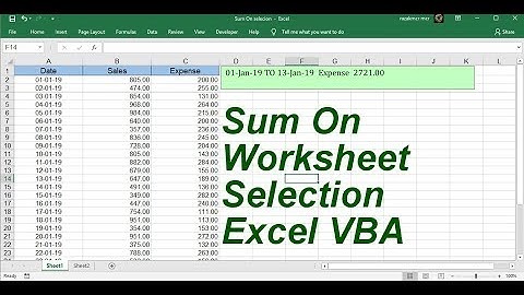 Sum On Worksheet Selection  Excel VBA