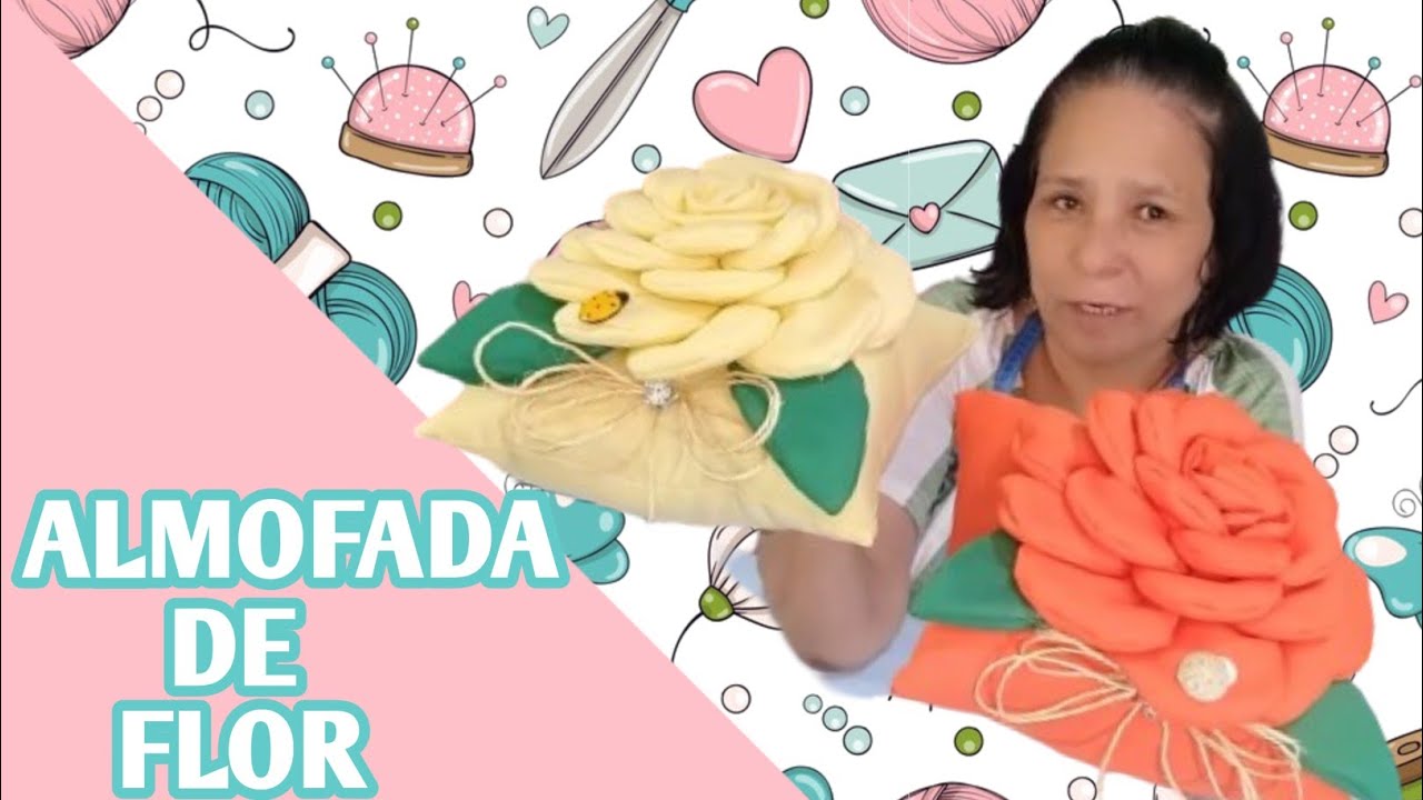 Almofada de flor gastando pouco! #artesanato