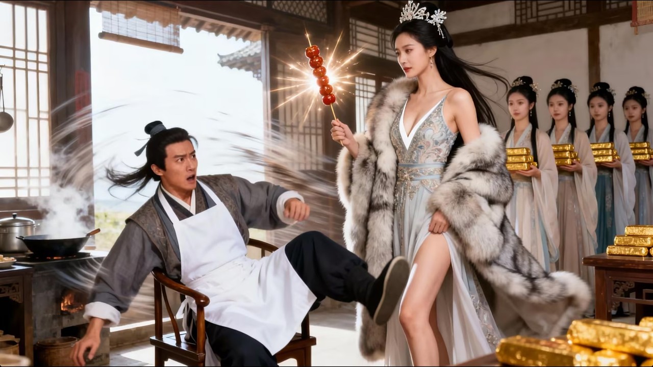 窮小夥坐椅子摔了一跤意外覺醒神級廚藝，美女總裁本嫌棄糖葫蘆是垃圾，怎料隨口嘗了下糖葫蘆竟讓多年不變修為暴增，當即改變態度豪擲千金求雙修！#精彩短劇#中國電視劇#男頻 #短劇 #窮小子 #女總裁 #逆襲