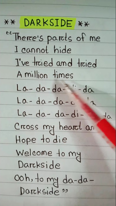 Darkside 🖤 ~ Neoni #lyrics #shorts